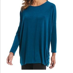 Aqua Blue ruched shirt